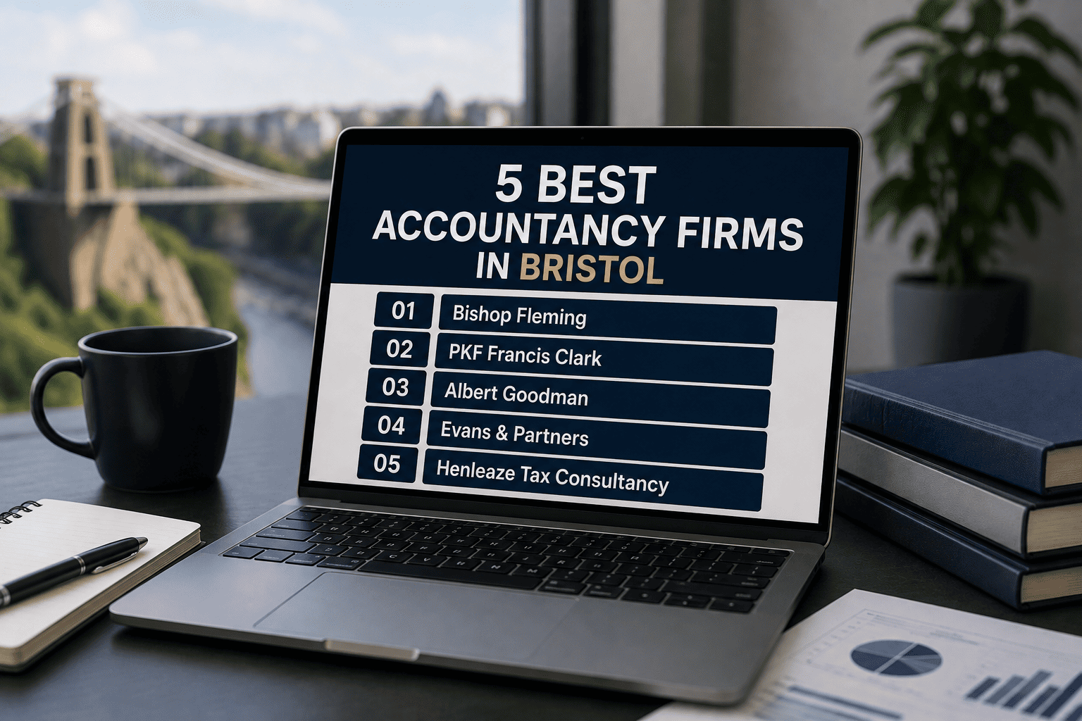 5 best accountancy firms in Bristol, including Bishop Fleming, PKF Francis Clark and Henleaze Tax Consultancy